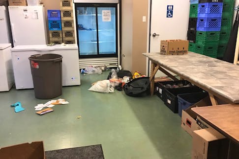 Shopping carts full of frozen meats are some of the things stolen during a Wednesday night break-in at Our Saint Vincent de Paul food bank at Corpus Christi in St. John’s.
