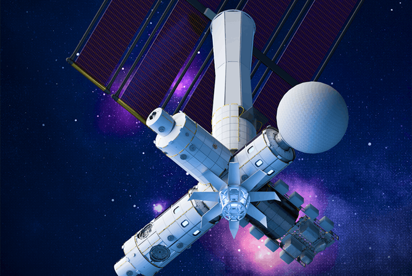 An artist's representation of the planned Axiom Station.