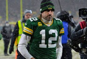 Green Bay Packers quarterback Aaron Rodgers gave an expletive-laden post-game interview and Sun columnist Don Brennan objected, opening the flood gates for some heavy Twitter pushback, including podcaster Pat McAfee. USA TODAY Sports