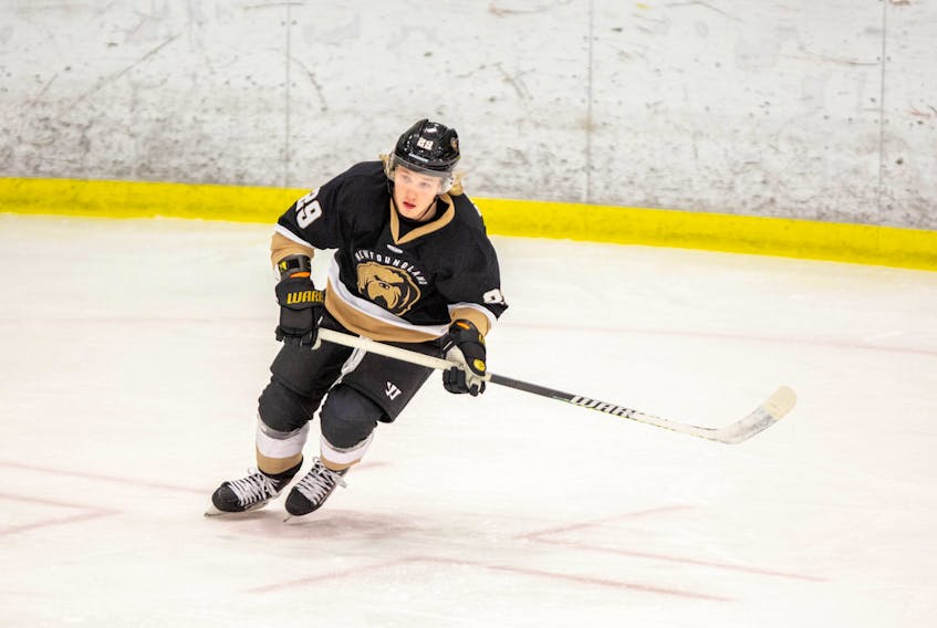 Orrin Centazzo continued his strong play last week and was rewarded for it. On Tuesday, the Newfoundland Growlers forward was named the Inglasco ECHL Player of the Week. — Newfoundland Growlers photo/Jeff Parsons 