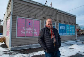 Bill Pratt poses for a photo outside what will be a Katch restaurant as well as a Cheese Curds and Habaneros on Wednesday, Jan. 26, 2022. The new restaurant is at the former Hellas location on Sackville Road.
