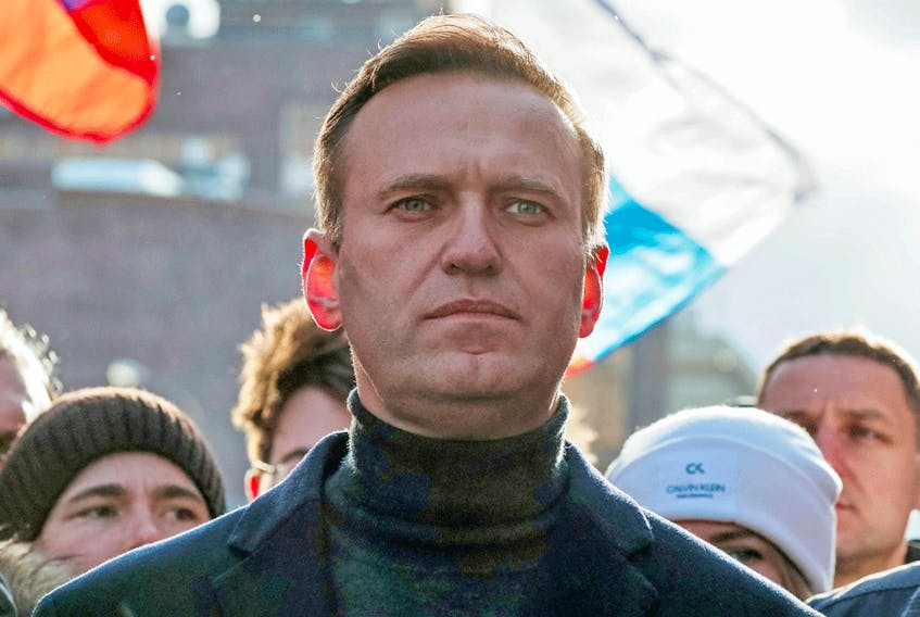 Russian opposition politician Alexei Navalny takes part in a rally in Moscow, February 29, 2020. Director Daniel Roher said he was determined to portray Navalny’s bravery and courage in his new documentary.