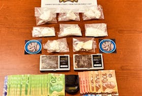 RCMP in Yarmouth seized cocaine, pills, drug paraphernalia and cash during the search of a home on Parade Street on Jan. 24. 