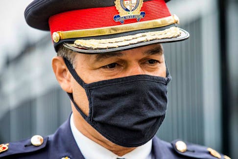 Ottawa police chief Peter Sloly, shown in September 2020, said Friday that police have been in touch with the organizers of the truck convoy who have said they plan a peaceful demonstration.