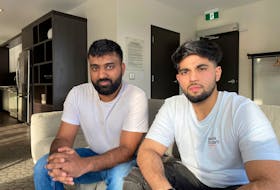 Deep Dave (right) and Shivam Mahajan are co-founders of Mealful, a meal plan subscription start-up that offers affordable food from local restaurants and chefs. They are pictured on Jan. 26, 2021.