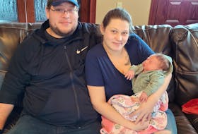 Pictou County's first baby of the new year Elena with mother Katelyn MacFarlane and father Dylan Livingstone.