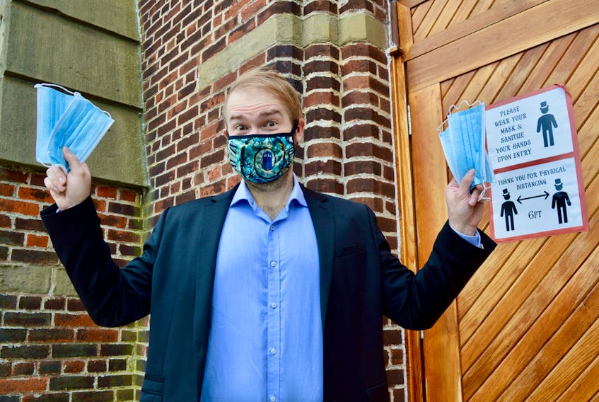 For Highland Arts Theatre artistic director Wesley Colford, running the Sydney venue during a pandemic came with many challenges including making sure everyone wears a mask and remains socially distanced. ELIZABETH PATTERSON • CAPE BRETON POST