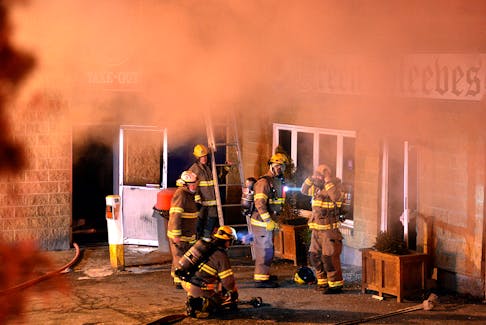 Three businesses were extensively damaged by an early Tuesday morning fire in St. John's. Keith Gosse/The Telegram