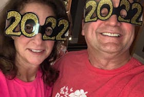 Happy 2022. John Mulley and his wife Janine of Brampton, Ont., have a retirement home in Ross Ferry. They are  counting down the days until they can ring in a new year here in Cape Breton. CONTRIBUTED