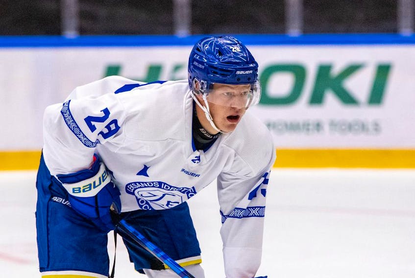 Calgary Flames forward prospect Emil Heineman, acquired in April 2020, is currently skating in the Swedish Hockey League.