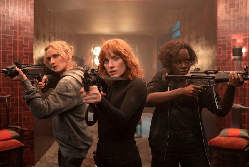 From left, Diane Kruger, Jessica Chastain and Lupita Nyong'o in The 355.