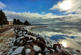 It was a calm morning when Rick Storey was out along the Charlottetown, P.E.I., harbour just before the new year. Rick noted the white snow on the rocks resembled marshmallow – I’d have to agree! After this past nor’easter there’s lots of snow around the island now! Thank you for the photo, Rick.