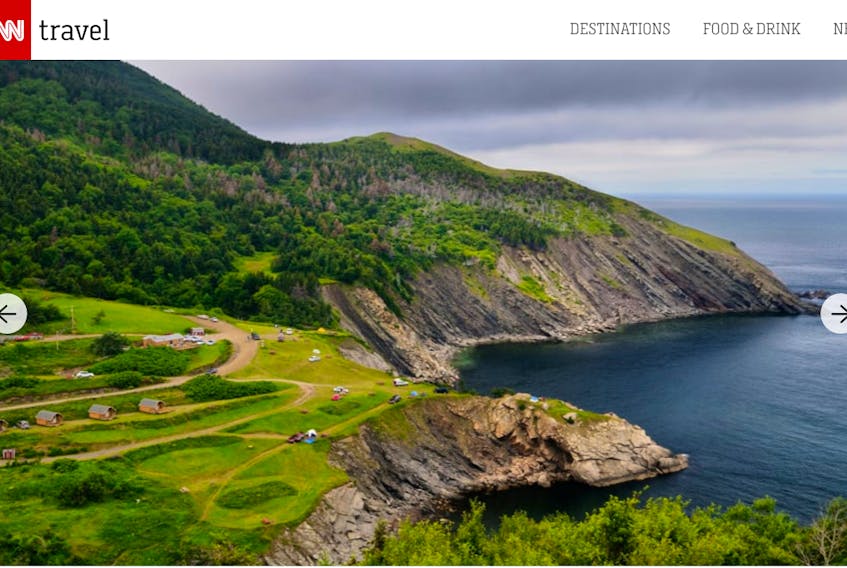 This aerial photograph of the village of Meat Cove on the northern tip of Cape Breton Island was used by CNN in its list of best destinations to visit in 2022. CONTRIBUTED
