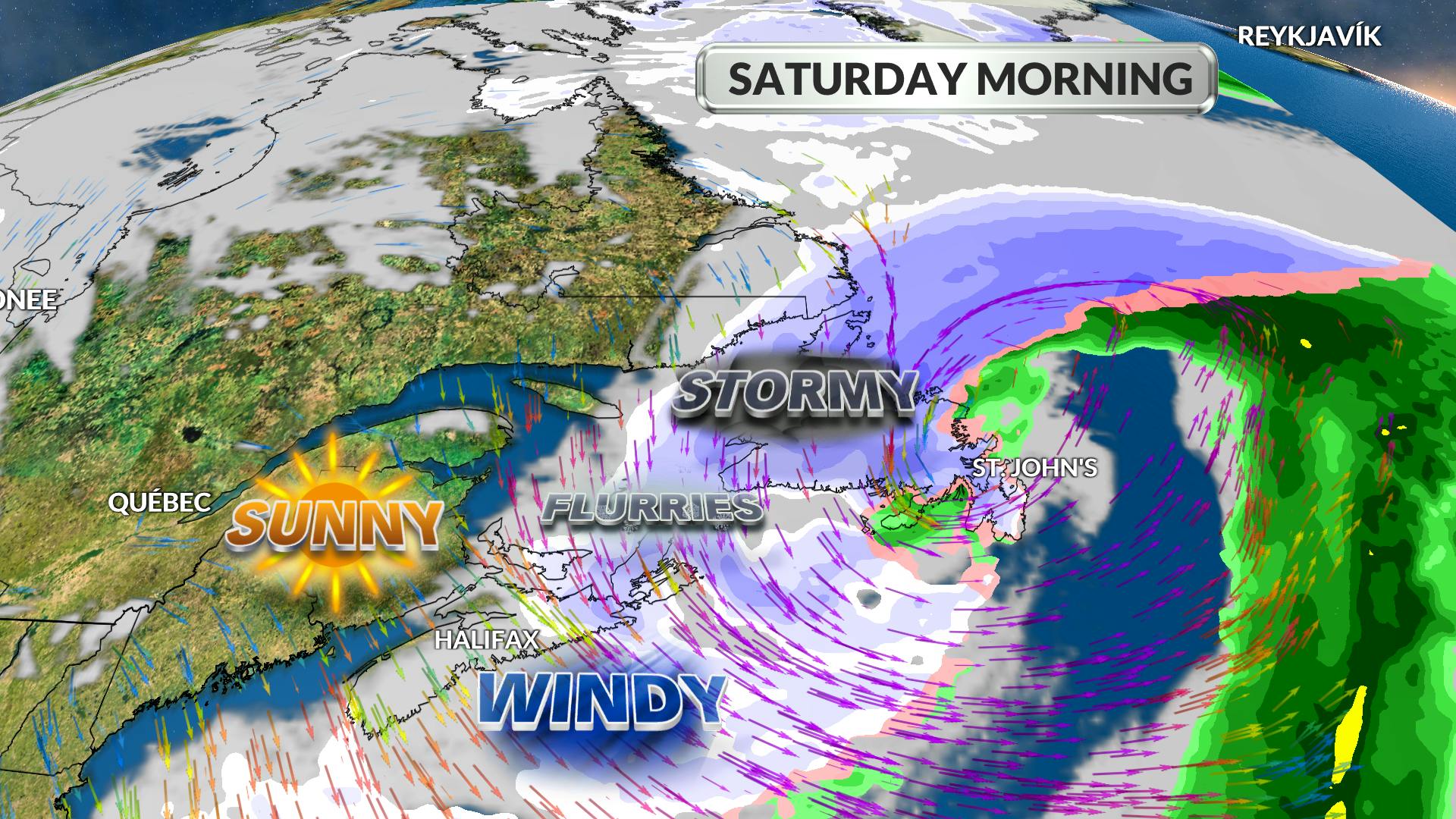 The first nor’easter of 2022 will exit Atlantic Canada Saturday - WSI