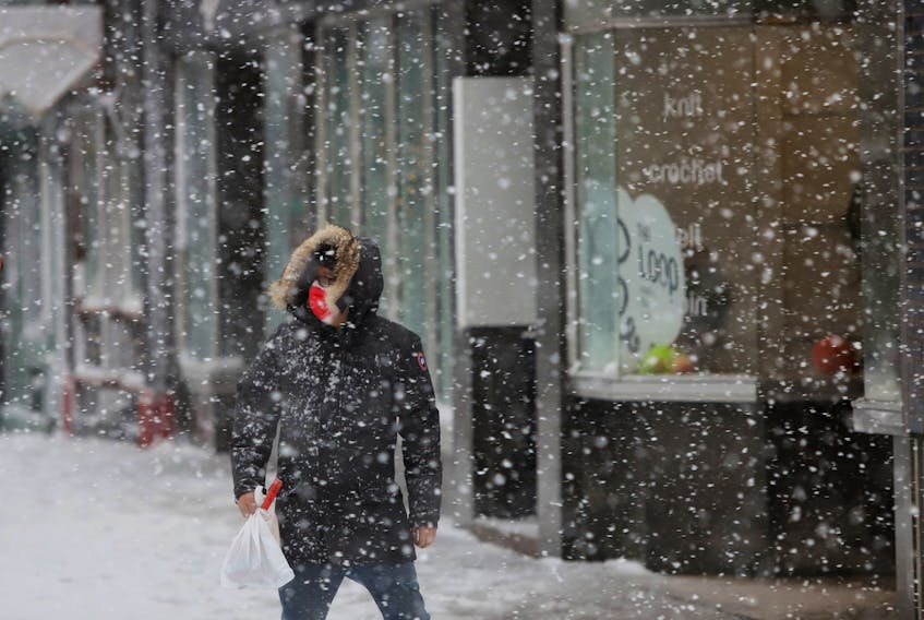Winter storm scene on Barrington Street Halifax Friday January 7, 2022.

TIM KROCHAK PHOTO