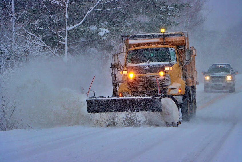 Plow drivers were kept busy cleaning the roads in Brooklyn Corner and across the province when heavy snow fell on Jan. 7 and 8. 
Adrian Johnstone