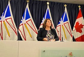 Siobhan Coady, Deputy Premier and Minister of Finance for Newfoundland and Labrador, gave some details on the proposed Future Fund on Tuesday, Oct. 11- Photo by Evan Careen