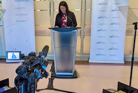 Nova Scotia Health Minister Michelle Thompson speaks at a news conference Wednesday, Oct. 12, 2022, announcing $6.3 million for a four-year primary care project in collaboration with Dalhousie medical school. - John McPhee