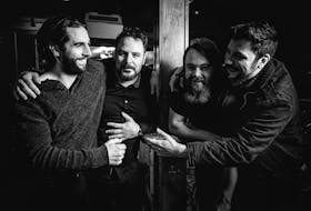The Labrador-based folk-rock group Silver Wolf Band is touring across Atlantic Canada. The band consists of (from right to left): Matthew Barrett, Jamie Jackman, Bon Pardy and Justin Jackman.