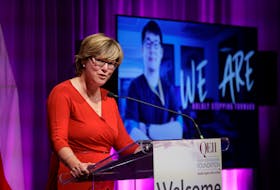 September 22, 2022--Karen Oldfield, President and CEO of the Nova Scotia Health Authority speaks during an announcement of a $20 milliion donation by the MacDonald family to the QEII Foundation.
ERIC WYNNE/Chronicle Herald
