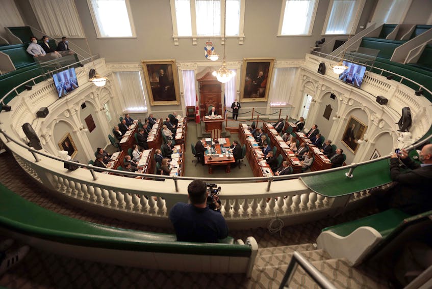 Oct. 13, 2022--Speaker of the House Keith Bain presides over the opening session of Province House Thursday.
ERIC WYNNE/Chronicle Herald