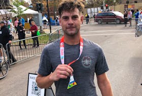 Clay Goodine of Fredericton, N.B., was the overall winner in the P.E.I. Full Marathon in Charlottetown on Oct. 16. Goodine’s times were 2:59:39 (gun) and 2:59:29 (chip).  Jason Simmonds • The Guardian