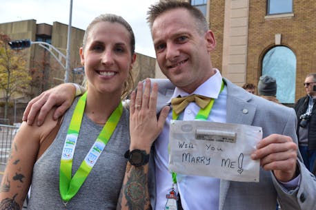 She said yes: Successful marriage proposal at P.E.I. Marathon finish line in Charlottetown