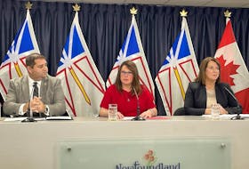 Minister responsible for labour, Bernard Davis; Minister responsible for women and gender equality, Pam Parsons; and Finance Minister Siobhan Coady released details of the government’s proposed Pay Equity and Pay Transparency Act at Confederation Building on Monday, Oct. 17. -Juanita Mercer/SaltWire Network