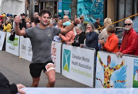 New Brunswicker Clay Goodine, finished first at the P.E.I. Marathon Oct. 16. Alison Jenkins • The Guardian