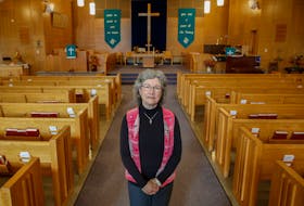 FOR LAMBIE STORY:
Rev. Mary Lynne Whyte is seen inside Woodlawn United Church. Scammers have targeted her parishioners with texts, emails and phone calls....SEE LAMBIE STORY.

TIM KROCHAK PHOTO
