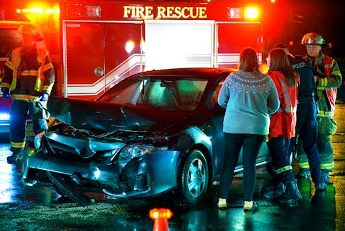 One woman was taken following a two-vehicle collision in St. John's Tuesday night. Saltwire staff