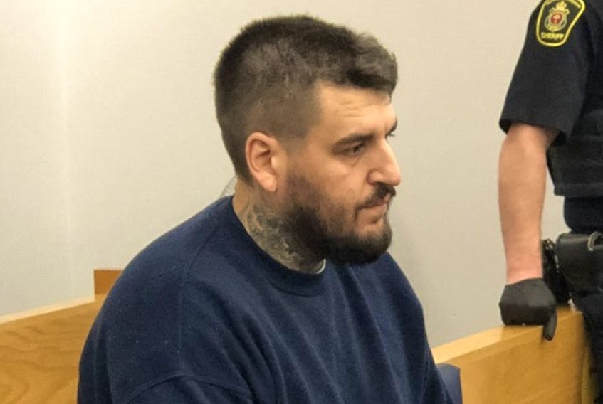 Matthew Jeremy Fowler, 31, was escorted into provincial court in St. John’s by sheriffs Wednesday, Oct. 19, for his bail hearing, which has been postponed for a week at his lawyer’s request.