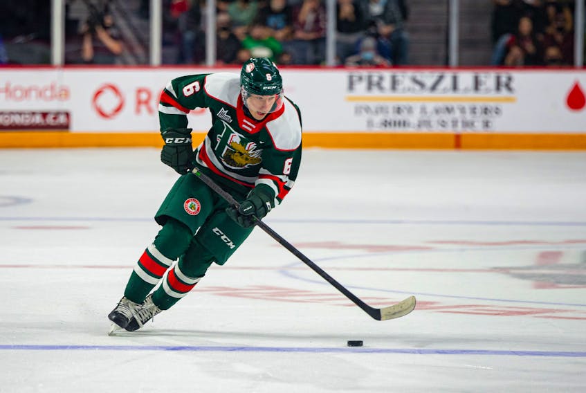 Markus Vidicek scored in overtime to give the Halifax Mooseheads a 5-4 win over the Cape Breton Eagles in their home opener Saturday at the Scotiabank Centre. - QMJHL