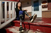  Christine Caron went through rehabilitation to learn to walk and live with prosthetic limbs, but it was another five years before she fully recovered from post-sepsis brain fog and speech problems.