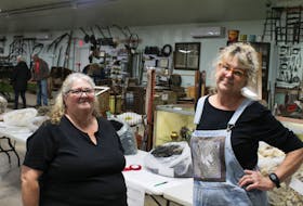 Jackie Wile and Faith Drinnan organized the fleece show and sale. Drinnan hosted the first sale in Tatamagouche in 2019.