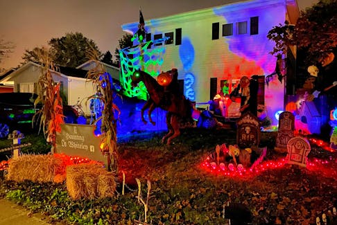 There are over 100 Halloween pieces in the jaw-dropping display by the Keens. - Contributed