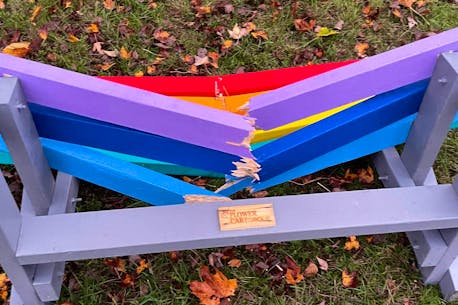 Pride benches, picnic table vandalized at Kings County, N.S., elementary schools, church