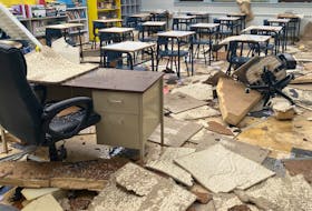 École Évangéline students will be relocated to the Acadian festival grounds, hopefully by Oct. 11, said Conseil scolaire de langue francais director, Gilles Arsenault. The K-12 school was heavily damaged in post-tropical storm Fiona. Contributed.