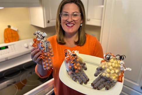 Monster hands — a clever way to display your Halloween treats for this year’s trick-or-treaters. Paul Pickett photo
