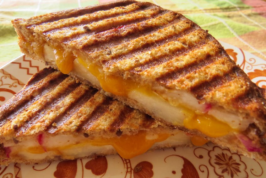 Go seasonal with a panini by trying sliced apples and pears with Island cheddar. Contributed