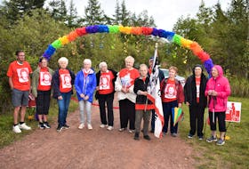 Brookfield Terry Fox Run committee members gather for a photo at the starting line prior to last month run/walk commencing. They definitely deserve a huge cheer for all their amazing work.