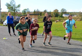The Girls on the Run group took off for the first time since COVID at the Millbrook powwow grounds on Sept. 28.