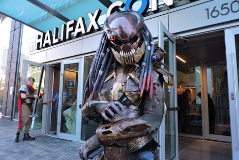 Predator cosplayer Derek King greeted visitors to Hal-Con 2022 at the Halifax Convention Centre on Sunday, as the annual fan event returned to full strength with nearly 16,000 attendees over three days.