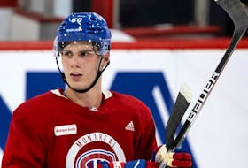 “I think he’s going to be put in situations to build his confidence, but it’s got to come from within,” Canadiens head coach Martin St. Louis said about Juraj Slafkovsky. “That’s his responsibility.”