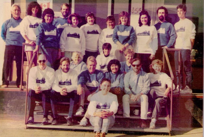 Columnist Anne Crossman with her colleagues at the CBC Western Arctic in Inuvik, Northwest Territories, in 1989.
Contributed
