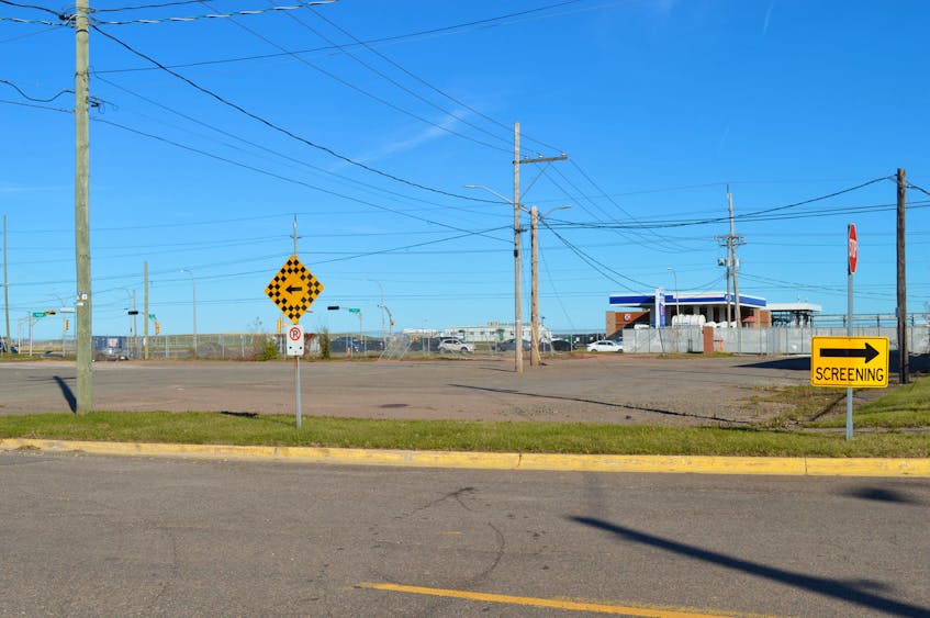 Two modular complexes, each with 25 units for the homeless in Charlottetown, will be located on this parking lot that borders Park Street and Riverside Drive. Dave Stewart • The Guardian