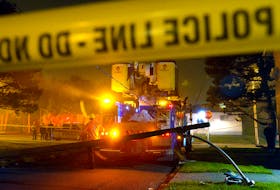 A driver fled the scene on foot after crashing an SUV into a light pole and cracking it off Thursday night in St. John's. Saltwire staff