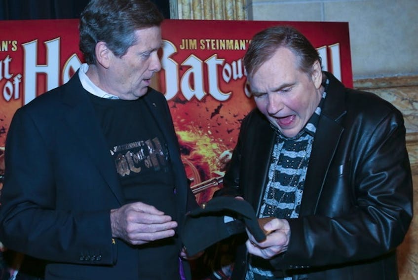  Mayor John Tory welcomes Meat Loaf to Toronto on Monday, May 15, 2017, during the launch of the musical version of his 1977 album Bat Out Of Hell at the Ed Mirvish Theatre. VERONICA HENRI/TORONTO SUN FILES