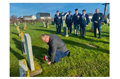 'We will remember': Wedgeport Legion carries on tradition of Canadian flags at veterans' graves