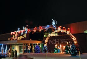 The 2021 lighting display at the Prince County Hospital as part of Lights for Life. The 2022 light shows set to music will begin on Dec. 2 and run nightly at 6 p.m., 7 p.m. and 8 p.m. until Dec. 31. Prince County Hospital Foundation photo